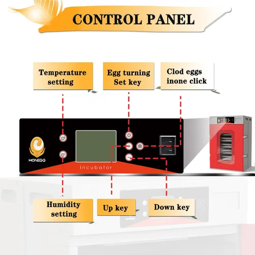 Miniatura 4 de Incubadora inteligente de huevos para incubar huevos, capacidad de 400 huevos con control digital de temperatura y humedad, ideal para huevos