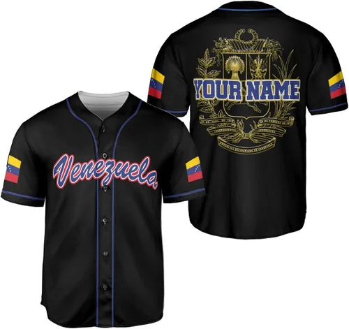 Camiseta de béisbol de Venezuela con nombre personalizado, camiseta de Venezuela para hombres y mujeres, camiseta de béisbol unisex S-5XL