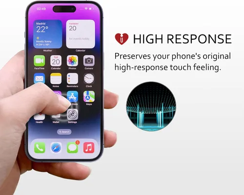 Miniatura 3 de iCarez Protector de pantalla mate antirreflejos HD para iPhone 16 Plus iPhone 15 Pro Max de 6.7 pulgadas [3 unidades] (compatible con fundas)