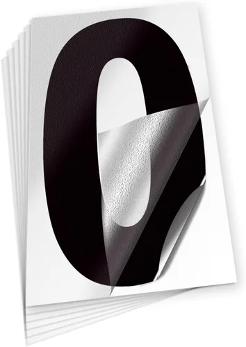 Miniatura 19 de iSYFIX Calcomanías de vinilo negro con el número 7 (siete), paquete de 6 calcomanías autoadhesivas de 7 pulgadas, calcomanías troqueladas y Negro