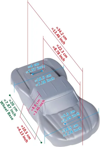 Miniatura 7 de SummitLink Reemplazo de cuerpo personalizado compatible con verde fangoso sobre negro para automóvil o camión RC escala 1/16 (camión no incluido)