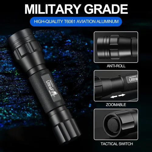 Miniatura 4 de ULTRAFIRE Linterna IR de 850 nm para visión nocturna, iluminador infrarrojo LED IR, luces IR con zoom son invisibles para el ojo humano, uso