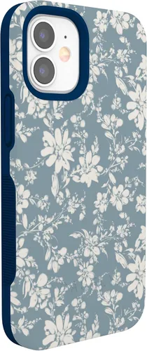 Miniatura 5 de Casely Funda para iPhone 12 Mini Té de la tarde Floral azul Diseño protector audaz Compatible con MagSafe