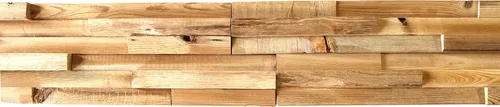 Miniatura 6 de Paneles de madera maciza de granero de pino natural recuperado en 3D, 9 paneles, cubiertas de 10.4 pies cuadrados por caja (abedul natural)
