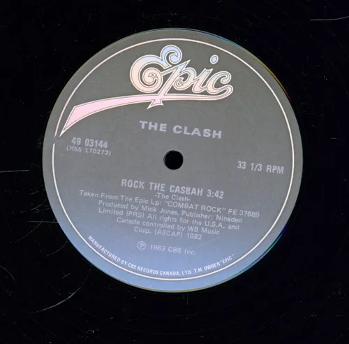 Miniatura 3 de THE CLASH ROCK THE CASBAH vinyl record