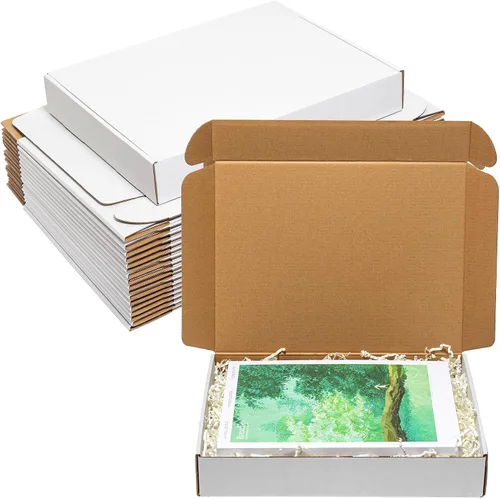Miniatura 12 de Wowxyz Cajas de envío blancas de 6 x 4 x 3 pulgadas, paquete de 25 cajas de correo de cartón corrugado para pequeñas empresas - Suministros