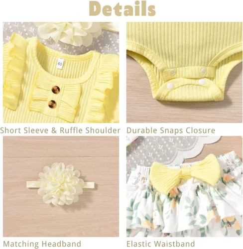 Miniatura 4 de Aalizzwell Traje de verano para bebés recién nacidos