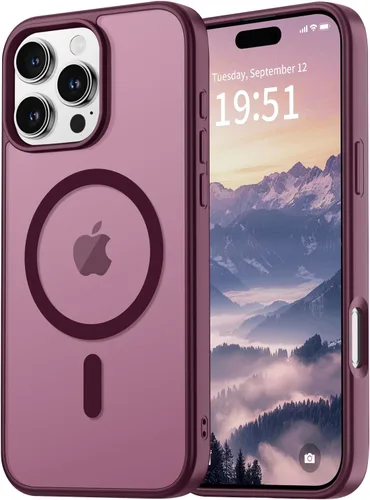 Miniatura 22 de vnnink para iPhone 12 y iPhone 12 Pro, funda de teléfono celular translúcida con protección contra caídas de grado militar, mate magnética