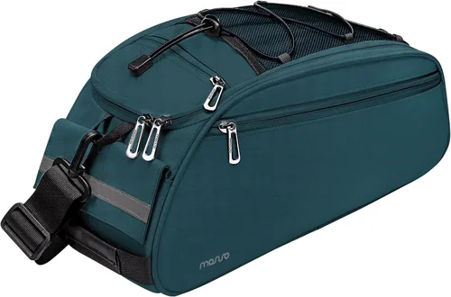Miniatura 12 de MOSISO Bolsa de maletero para bicicleta, bolsa impermeable para asiento trasero de bicicleta, bolsa de almacenamiento para el sillín, bolsa