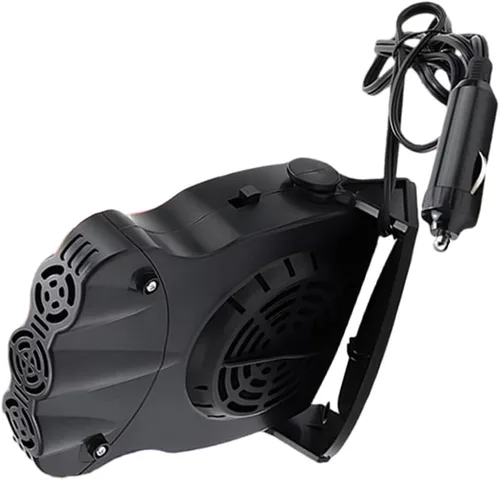 MASO Calentador de automóvil, desempañador portátil de 12 V 150 W con ventilador de calefacción/refrigeración y encendedor de cigarrillos