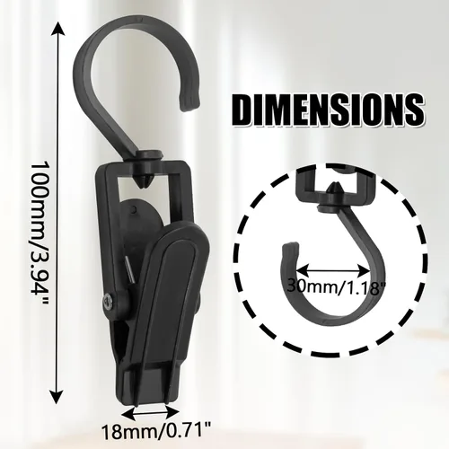 Miniatura 2 de Ganchos giratorios de plástico para colgar, ganchos giratorios súper fuertes, ganchos para ropa, clips de ropa, perchas de armario para el hogar