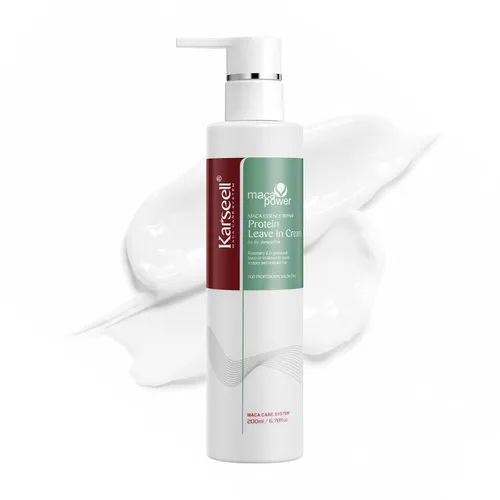Karseell Crema de Proteína Reparadora Acondicionador Sin Enjuague Tratamiento Capilar Crema de Proteína Orgánica para Cabello Seco Dañado