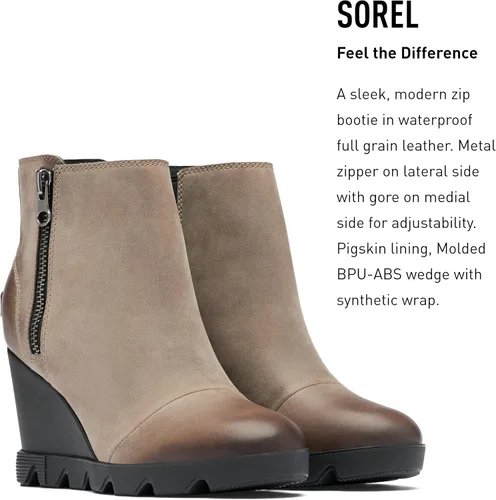 Miniatura 3 de SOREL Joan Uptown - Botas de cuña de cuero impermeables para mujer