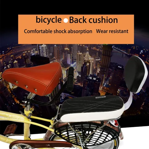 Miniatura 3 de Together-life Asiento de bicicleta para niños, asiento trasero de bicicleta para niños, asiento de bicicleta con respaldo, cojín, reposabrazos