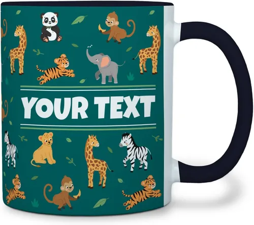 Miniatura 28 de Taza personalizada para niños – Mariposas – Nombre/texto personalizado, chocolate caliente de cerámica, cacao/taza de café para niñas, regalo
