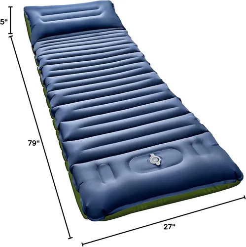 Miniatura 8 de Myxslop Colchoneta para dormir, colchoneta inflable ultraligera para acampar con almohada y bomba, colchón de aire súper portátil, ideal