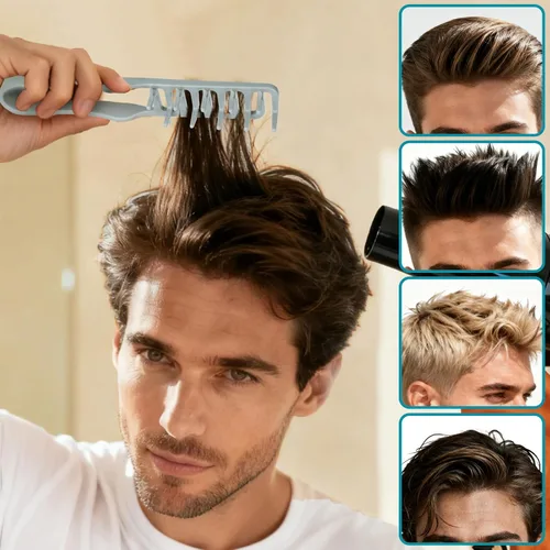 Miniatura 7 de Peine de textura, peine voluminizador de textura esponjosa para hombres y mujeres, herramienta de peinado texturizante de dientes anchos