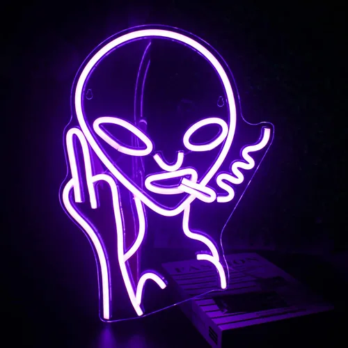 Miniatura 11 de Lucunstar Letrero de Neón de Calavera de Halloween Letrero LED de Neón de Halloween Letreros de Neón para Decoración de Pared Brillo Ajustable