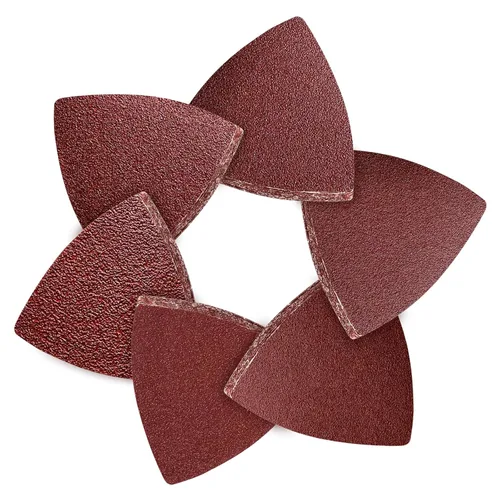 Juego de 100 piezas de papel de lija triangular, grano 60-240, se adapta a herramientas oscilantes de 3-1/8 pulgadas, ganchos y bucles de óxido de