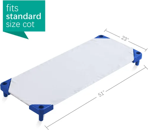 Miniatura 2 de Sábanas para cuna para guardería, tamaño estándar, sábana para siesta de niños, artículos esenciales de guardería para niños pequeños y Blanco