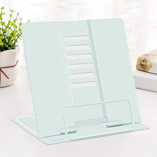 Miniatura 29 de MSDADA - Soporte de libros de escritorio, soporte de libros de lectura, de metal, ajustable, para libros de cocina, documentos, portátil