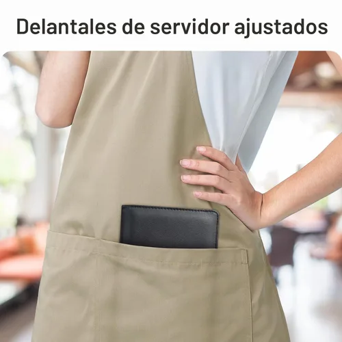 Miniatura 6 de Forvencer Libreta para servidores, 2 bolsillos con cremallera, libros para camarera, libro de camarera para servidores, se adapta al delantal