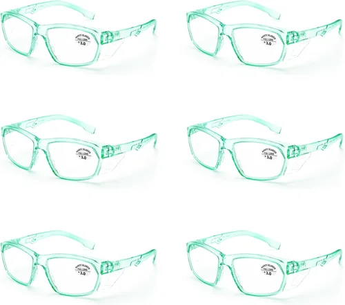 Miniatura 82 de ProtectX Elegantes gafas de seguridad antivaho y resistentes a los arañazos, gafas de protección UV, lentes de bloqueo de luz azul para hombres