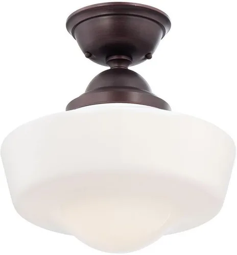 Miniatura 3 de Minka Lavery 2257-613 Lavery semi-empotrado, 1 luz, 150 vatios totales, 13.75 pulgadas de alto x 14.5 pulgadas de ancho, níquel pulido