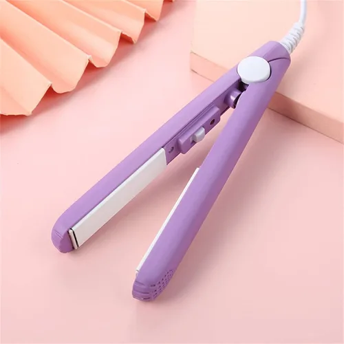 Werdeny - Mini rizador de pelo de cerámica para cabello corto, mini rizador de cerámica 2 en 1 y alisador de cabello, mini rizador de pelo corto de