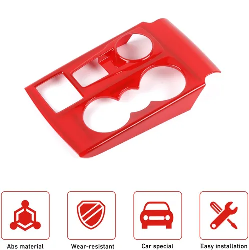 Miniatura 3 de Linskip Moldura del panel de cambios compatible con Ford Bronco Sport 2021-2024 2025, cubierta decorativa para portavasos para accesorios interiores