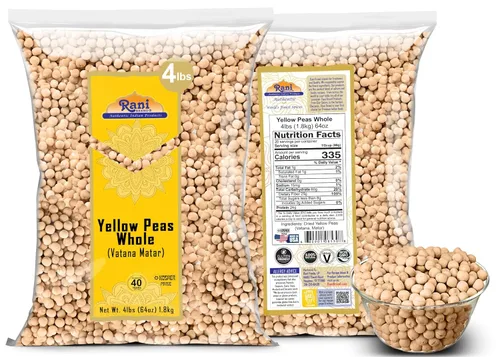 Miniatura 7 de Rani - Guisantes Amarillos Enteros, Secos (Vatana, Matar) 1.81kg (64oz, 4lbs) a granel ~ Completamente naturales Vegano Apto para gluten