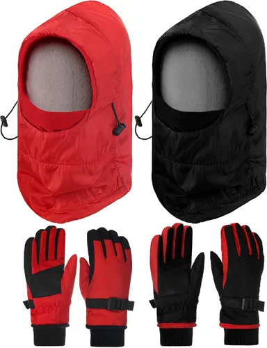 Sombrero de invierno resistente al viento y guantes de esquí y snowboard transpirables con forro de invierno para clima frío unisex pasamontañas