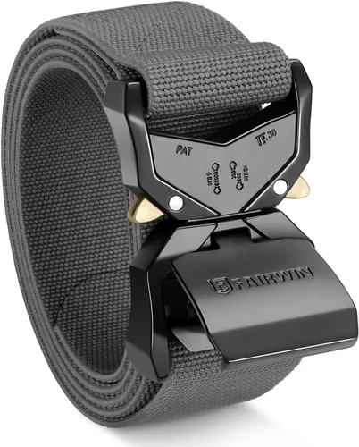 Miniatura 8 de FAIRWIN Tactical Belt Men, 1.5" Stretch Nylon Web Military Hiking Rigger Work Belts with Quick-Release Seatbelt Buckle