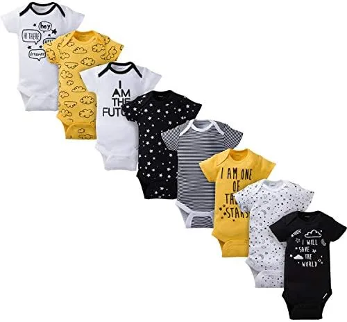 Miniatura 4 de Gerber - Mameluco de manga corta unisex para bebé, paquete de 8