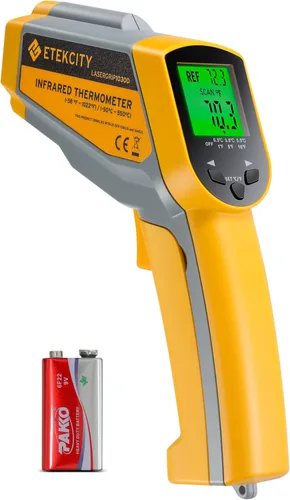 Etekcity Termómetro infrarrojo Lasergrip 1030D (no para humanos) con filtro de temperatura sin contacto con láser dual, de 58 °F a 1022 ℉ (-58.0 °F