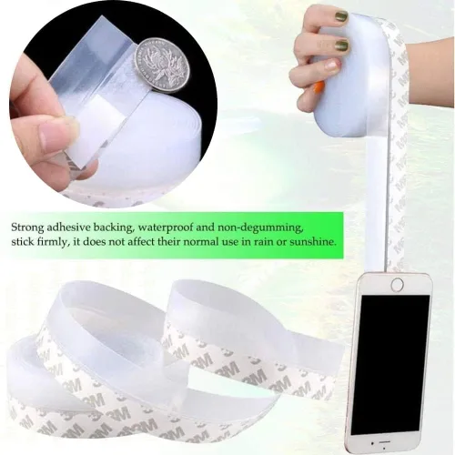 Miniatura 8 de Burlete para puerta – Silicona flexible de 33 pies, adhesivo fuerte, sella espacios medios para protección contra corrientes de aire frío