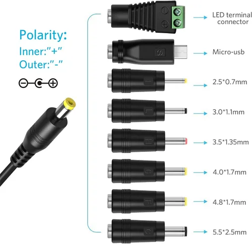 Miniatura 2 de Belker 36W Universal 3V 4.5V 5V 6V 7.5V 9V 12V Adaptador de Alimentación de Corriente Alterna a Corriente Continua para Tira de Luz LED LCD Router