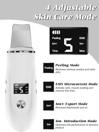 Miniatura 2 de Espátula facial 4 en 1 para limpiar los poros, espátula facial para limpieza facial profunda con cargador USB
