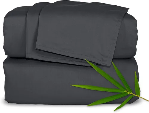 Miniatura 18 de Pure Bamboo Sábanas California King, Juego de Sábanas de Cama de Viscosa 100% Orgánica Genuina Derivada de Bambú, Suave y Refrescante, Doble Abedul