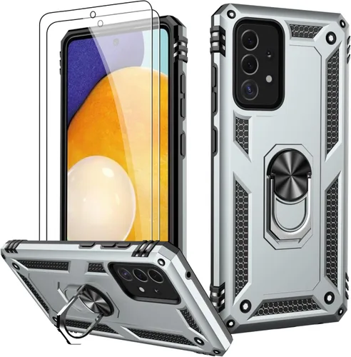 Miniatura 12 de LUMARKE Funda para Galaxy A51 4G con protector de pantalla, supera los 16 pies, probada en caídas, de grado militar, con soporte de anillo Rojo