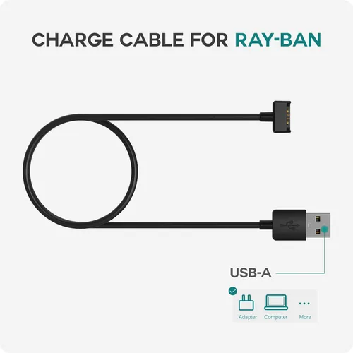 Miniatura 2 de TUSITA Cable de carga compatible con lentes inteligentes Ray-Ban Stories - 1M