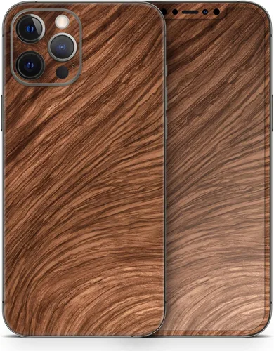 Miniatura 4 de DesignSkinz Kit de calcomanías de cuerpo completo compatible con iPhone 15 Plus, madera natural de lujo V3