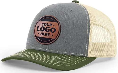 Miniatura 46 de Sombrero de parche de cuero de camionero personalizado grabado con láser