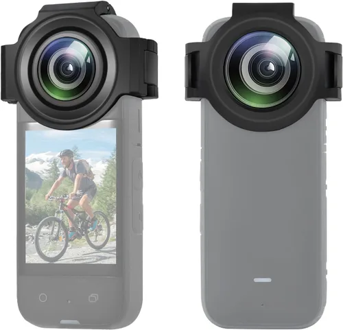 Miniatura 8 de PULUZ Protector de lente para Insta 360 x 3, protectores de lente duales para Insta360 X3, funda protectora de PC, protectores adhesivos de lente
