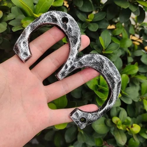 Miniatura 3 de Números de casa de 5.5 pulgadas, número único de dirección de metal de hierro fundido para puerta exterior o delantera, acabado plateado antiguo
