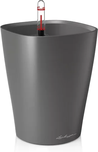 Miniatura 7 de Lechuza 14949 Mini Deltini - Maceta de riego automático para uso en interiores y exteriores, 4 x 4 x 5 pulgadas, color carbón