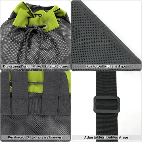 Miniatura 4 de BeeGreen Gym Bags for Men Women Mesh Drawstring Backpack for Swim Sports Workout Gear Gifts for Swimmers Beach Pool Wrestling Backpack Cinch Bag