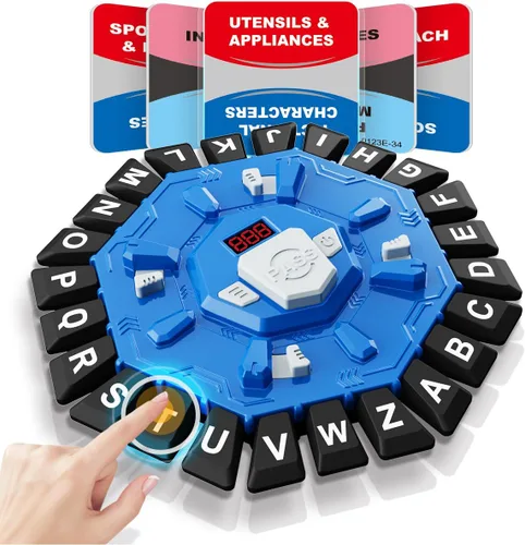 Miniatura 8 de Juego de palabras, juegos de mesa familiares con temporizador de pantalla y 2 modos, juegos de presión de 24 letras de ritmo rápido, juego