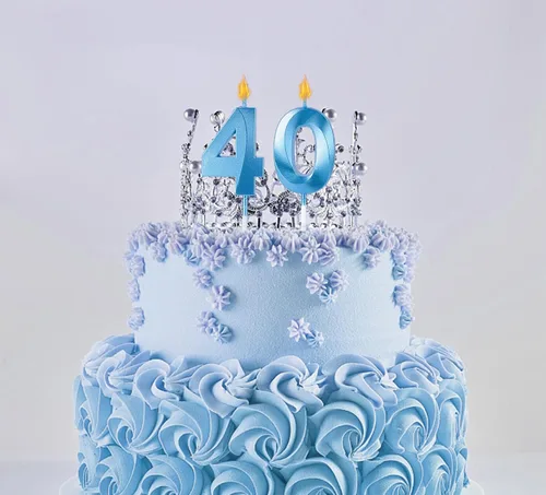 Miniatura 3 de Velas azules de cumpleaños 32 y 23 para pasteles, número 23 y 32 para decoración de tartas para fiesta, aniversario, boda, celebración