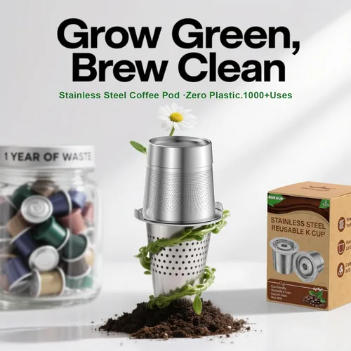 Miniatura 4 de Cápsulas K reutilizables para Keurig: Cápsulas K recargables de acero inoxidable completo, filtro de café reutilizable para máquinas de café Keurig